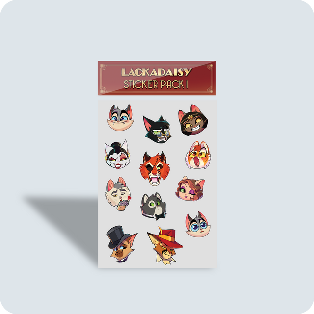 Lackadaisy Sticker Pack 1